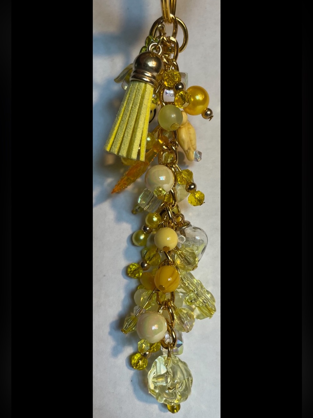 Yellow Tassel Cluster Charm Keychain/Purse Flair